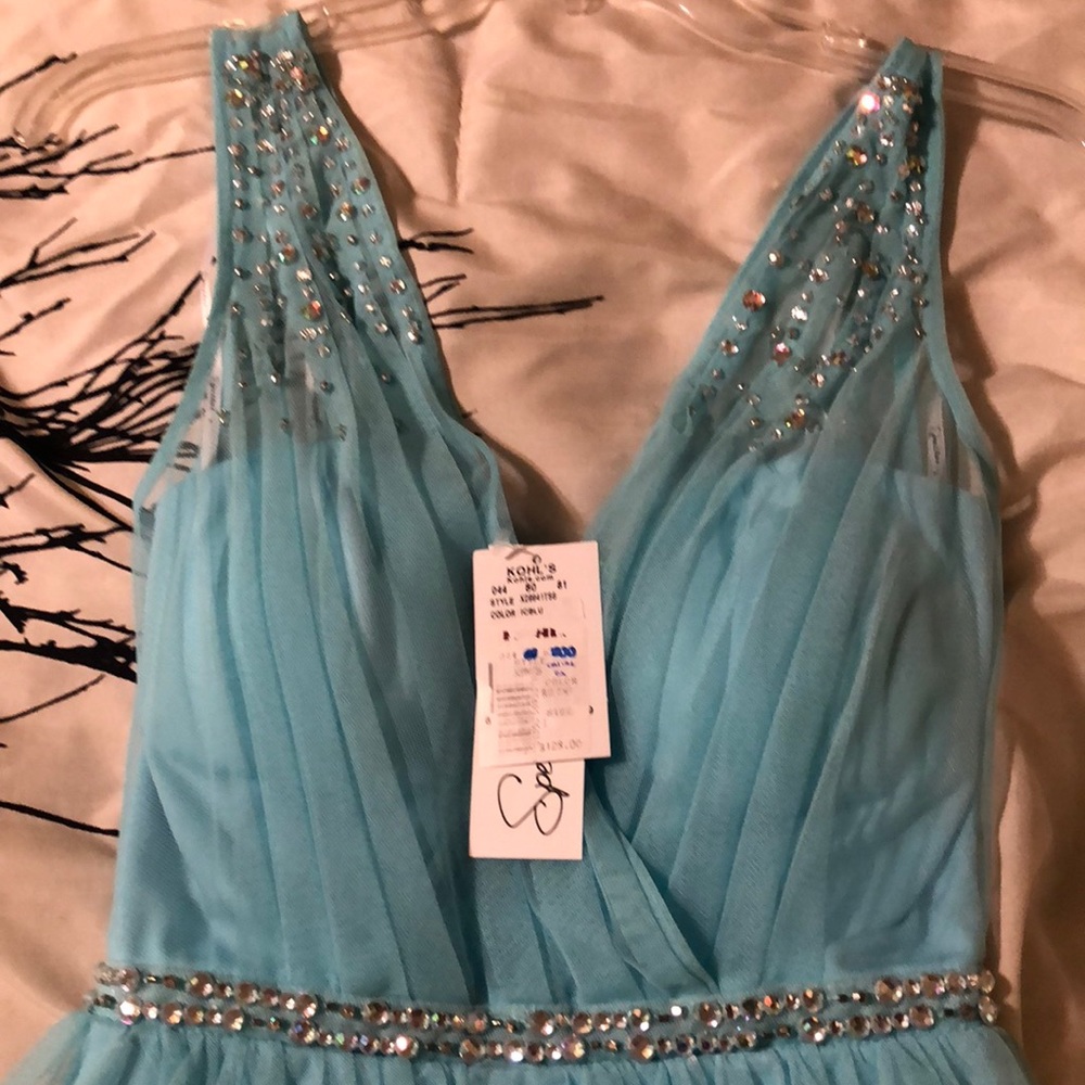 Baby blue formal dress
